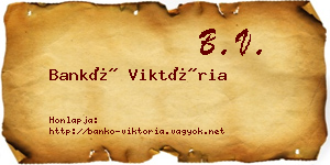 Bankó Viktória névjegykártya
